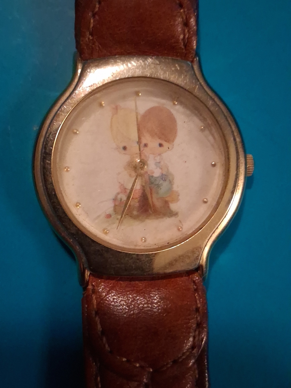 Vintage 2000 Valdawn Precious Moments "Love One Another" Watch 0235 Leather